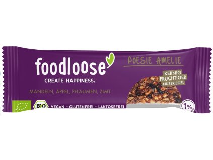 Foodloose Mandlová tyčinka s fíky a vlašskými ořechy 35 g bio  BIO VEGAN BEZLEPEK