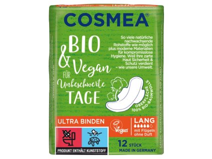 Cosmea Vložky Ultra Long s křidélky 12 ks eco  ECO VEGAN