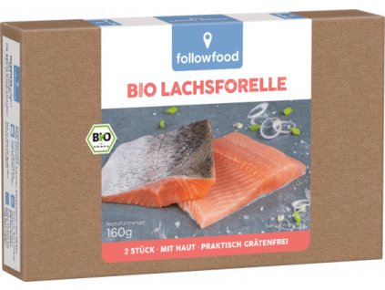 Followfood Pstruh duhový filet s kůží 160 g bio  BIO