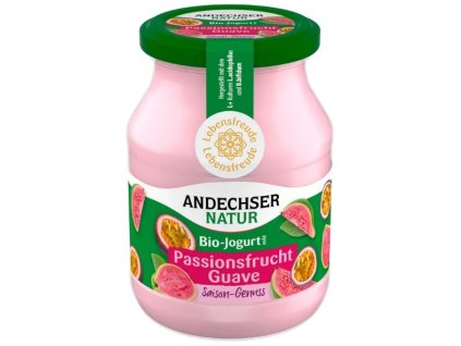 Andechser Natur SEZÓNNÍ Jogurt maracuja a guava 500 g bio  BIO BEZLEPEK