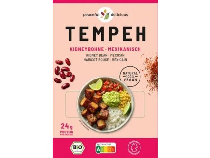 Peaceful Delicious Fazolový tempeh s mexickým kořením 200 g bio  BIO VEGAN BEZLEPEK