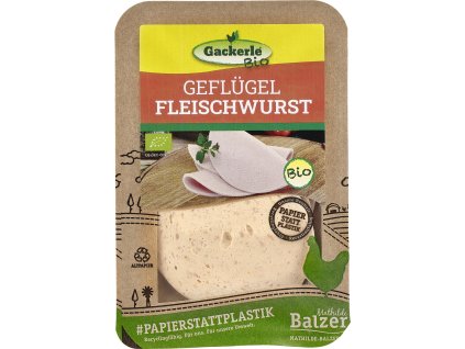 Gackerle Drůbeží šunkový salám 80 g bio  BIO