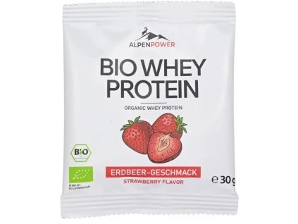 AlpenPower Whey protein jahodový 30 g bio  BIO VEGETARIAN BEZLEPEK