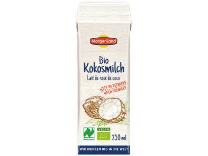Morgenland Kokosové mléko extra 250 ml bio  BIO VEGAN BEZLEPEK