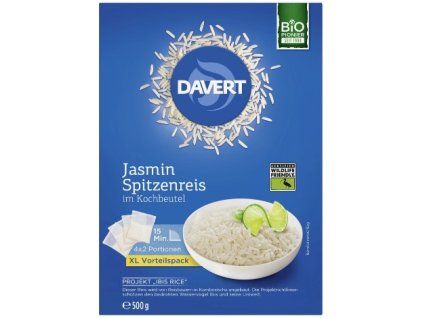 Davert Jasmínová rýže ve varných sáčcích 500 g bio  BIO VEGAN BEZLEPEK