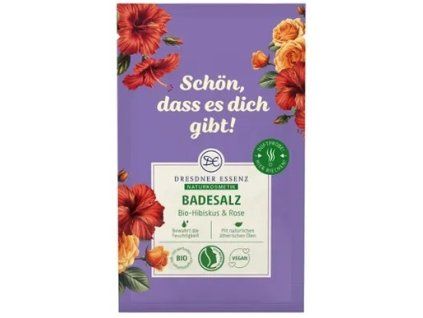Dresdner Essenz Koupelová sůl ibišek a růže 40 g eco  ECO VEGAN