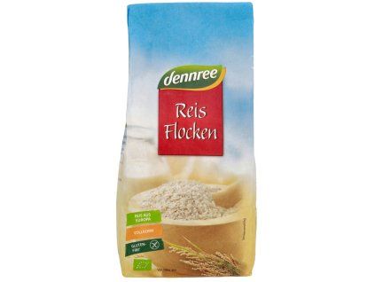 Dennree Rýžové vločky 500 g bio  BIO VEGAN BEZLEPEK