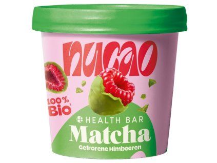 Nucao Mražené maliny v matcha polevě 120 g bio  BIO VEGAN