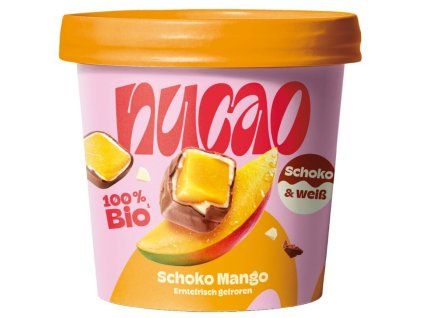 Nucao Mražené mango ve světlé a kakaové polevě 120 g bio  BIO VEGAN