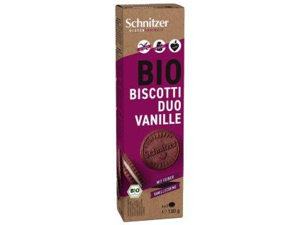 Schnitzer Sušenky Duo s vanilkovým krémem 130 g bio  BIO VEGAN BEZLEPEK