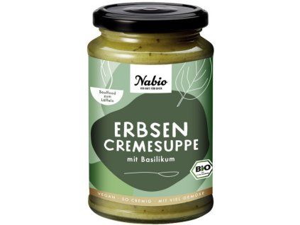 Nabio Polévka hrášková s bazalkou 375 ml bio  BIO VEGAN