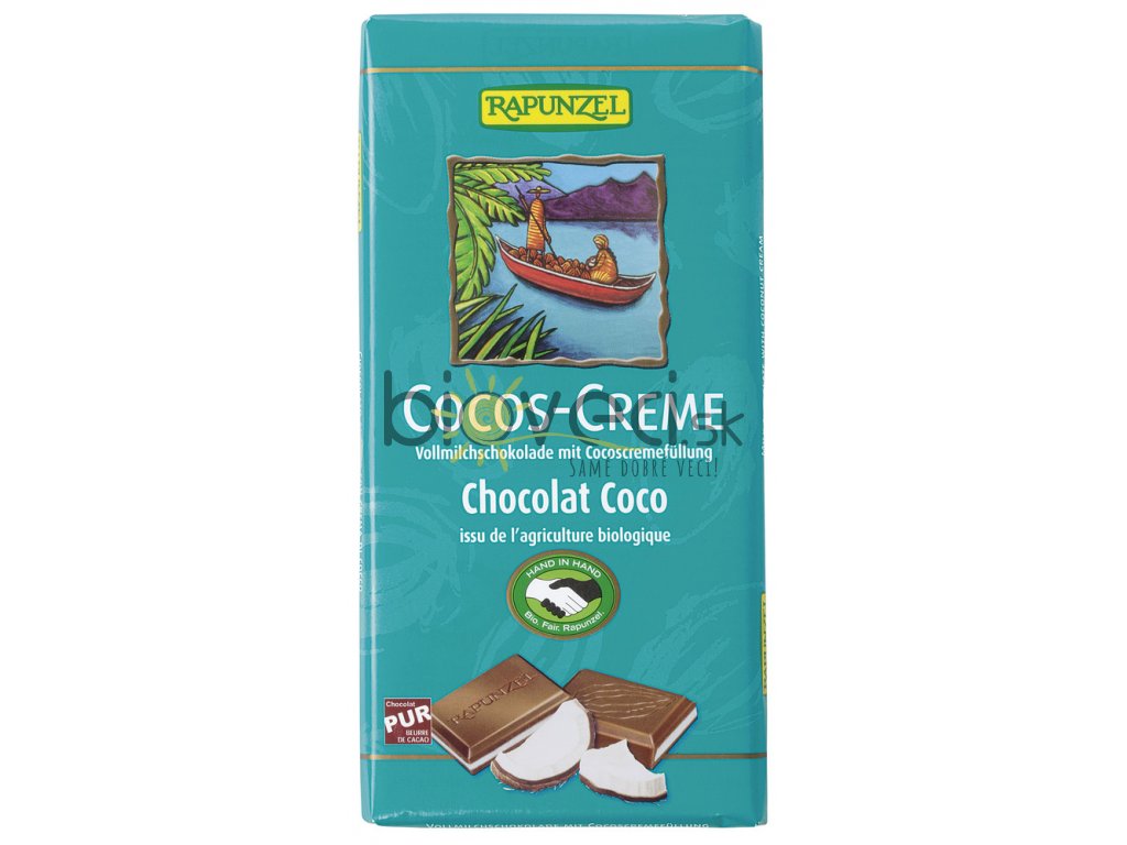 3093 rapunzel kokosova kremova cokolada modra 100g vegan
