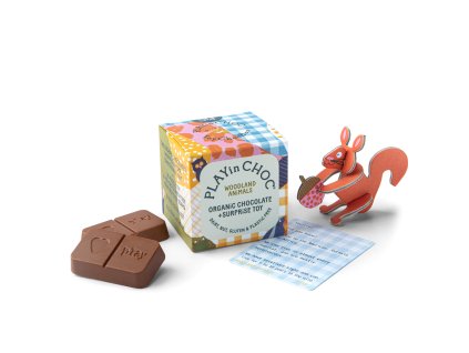 Čokoláda s prekvapením Lesné zvieratká 20g BIO:vegan PLAY IN CHOC BIOVECI