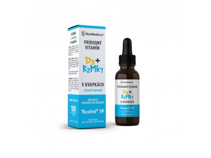 Vitamíny D3+K2Mk7 v kvapkách 30ml EKOMEDICA BIOVECI