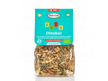 Trojfarebné cestoviny Valčeky 200g DALLA COSTA BIOVECI