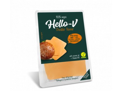 Vegánsky syr Cheddar plátky 140g HELLO V BIOVECI