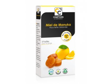 Cukríky z MANUKA MEDU IAA10+ Citrón 22g COMPTOIRS BIOVECI