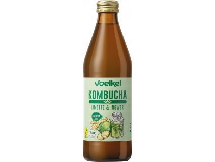 Kombucha Limetka zázvor 0,33l VOELKEL