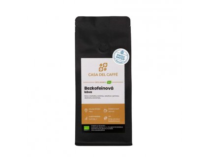 bezkofeinová mletá káva bio casa del caffe biovecii