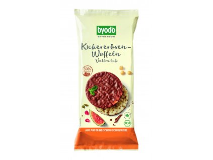 Cícerové wafle v MLIEčNEJ čokoláde BIO 65 g BYODO