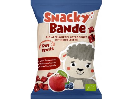 Jablkovo čučoriedkové kocky BIO 14g SNACKY BANDE