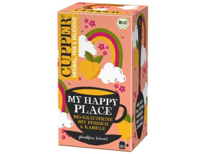 čaj sáčkovýá cupper happy place bioveci biopredajňa petržýalka