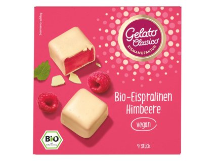 zmrlinové kocky v bielej čokoláde maliny bioveci biopotraviny vegan
