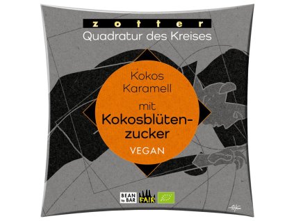 vegan čokoláda bioveci biopotraviny kokos karamel s kokosovým cukrom