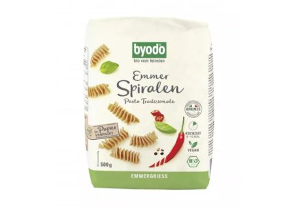 fusilli z dvojzrnky vegan bioveci biopotraviny bez mlieka byoddo