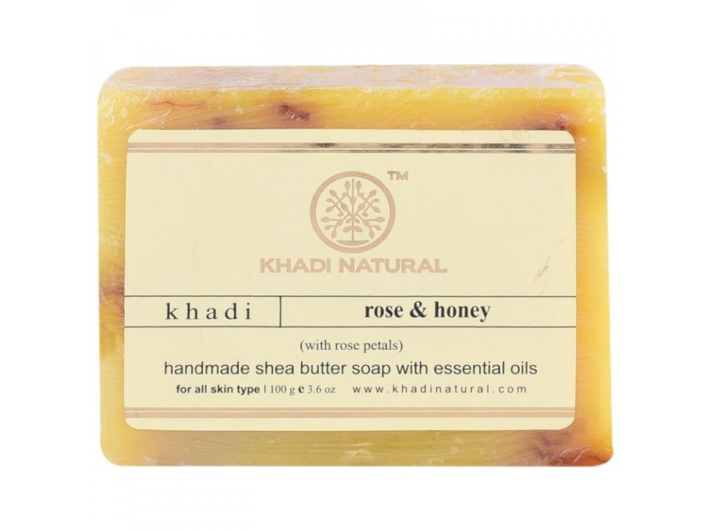 khadi natural rozsa es mez szappan rozsaszirmokkal 100 g