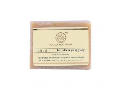 Khadi Natural Ajurvédske levanduľové Ylang-ylang mydlo 100 g