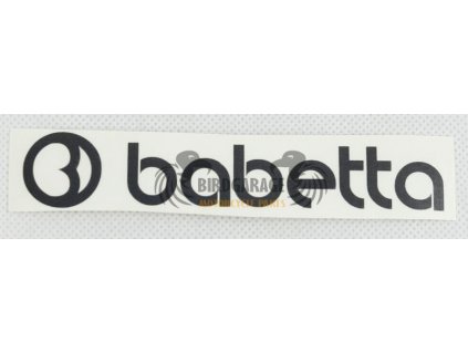 Nálepka BABETTA - černá 135x25 řezaná