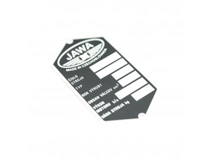 Štítek typový 90x45 JAWA 50 Pionýr 550,555,05,20,21,23