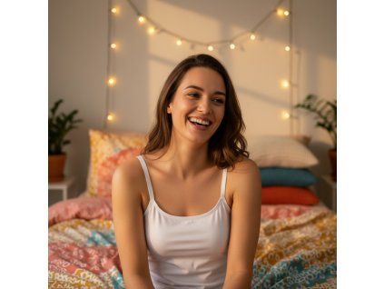 Bavlněné tílko s všitou podprsenkou