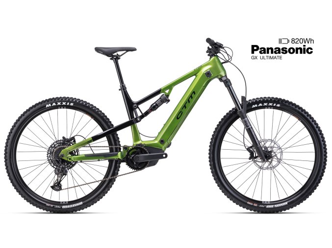 Horské elektrokolo CTM ZYNK XPERT - černá/zelená perleť (Frame Size M)