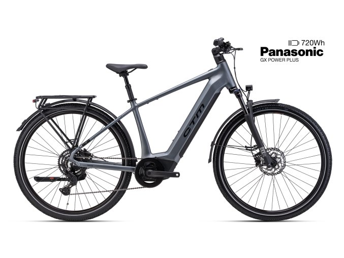 Trekové elektrokolo CTM SENZE GX Man - matná šedá (2026) (Frame Size M (17"))