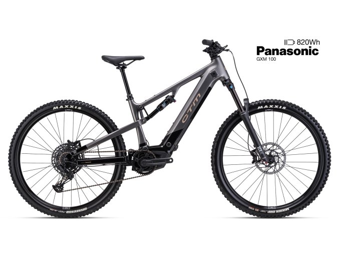 Celoodpružené elektrokolo CTM AREON GX Comp - černá/matná antracitová (2026) (Frame Size S (16"))