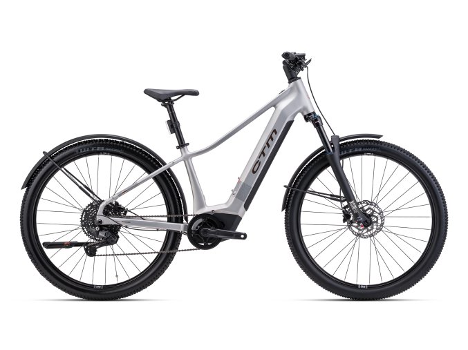 Horské eletkrokolo CTM RUBY GX Pro 29" E-Allroad - matná stříbrná (2026) (Frame Size M (16"))