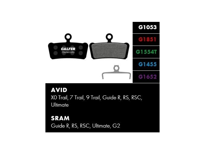 brzdové destičky galfer avid sram fd459