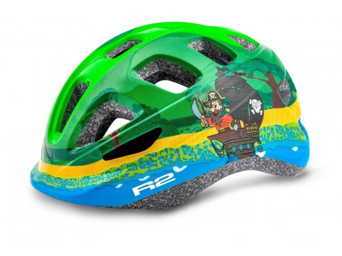 Dětská helma R2 Bunny zeleno-modrá