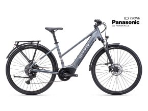 Trekové elektrokolo CTM SENZE GX Lady  - matná šedá/starorůžová perleť (Frame Size L (18"))