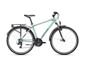 Trekové kolo CTM TRANZ 1.0 - matná šedozelená (Frame Size L (19"))