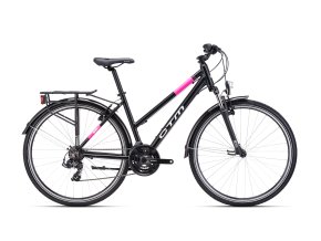 Trekové kolo CTM MAXIMA 1.0 matná černá/růžová (2026) (Frame Size M (16"))