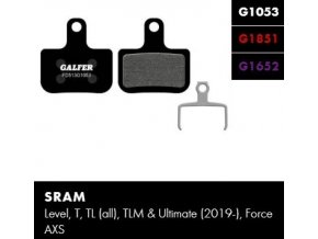 brzdové destičky galfer sram level fd513