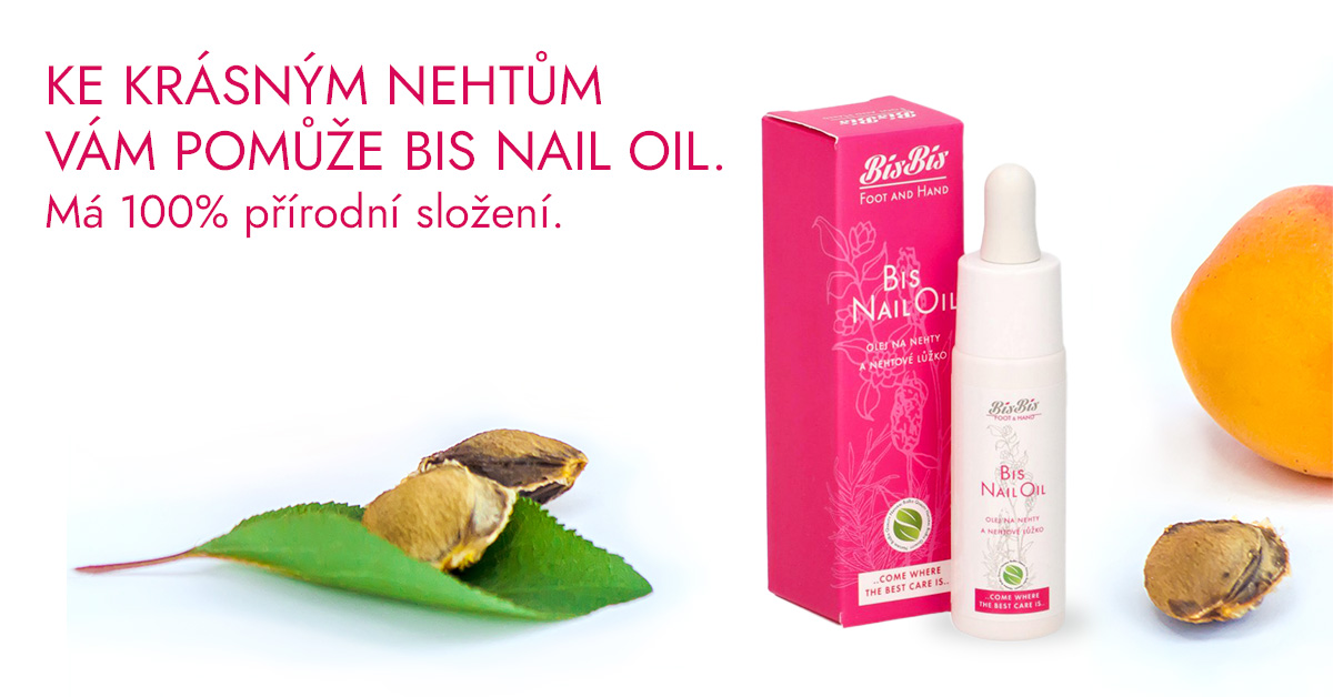 KE KRÁSNÝM NEHTŮM VÁM POMŮŽE BIS NAIL OIL. Má 100% PŘÍRODNÍ SLOŽENÍ