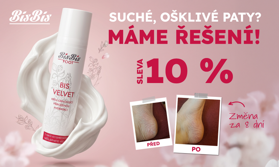 Bis Velvet s 10% slevou pro sametově hebké paty. Nestyďte se za své nohy!