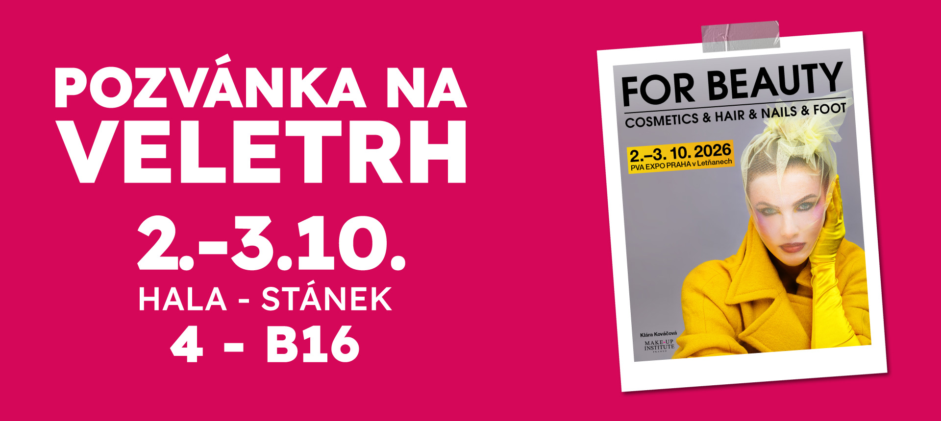 Pozvánka na veletrh FOR BEAUTY