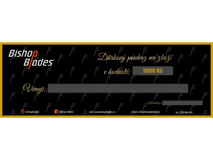 Dárkový poukaz zboží 5000Kč