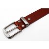 Kožený opasek XL - mahagon, spona Artemis