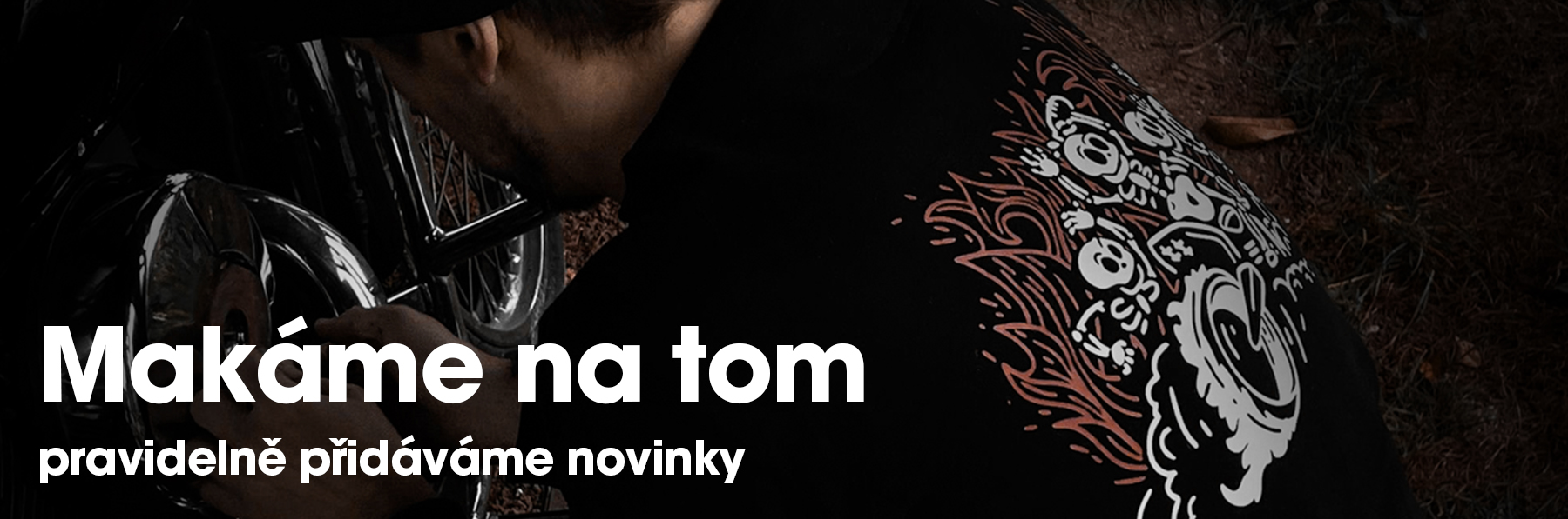 WAVE | Motorkářské tričko s originálním motivem tropické surfařské vlny a lebky